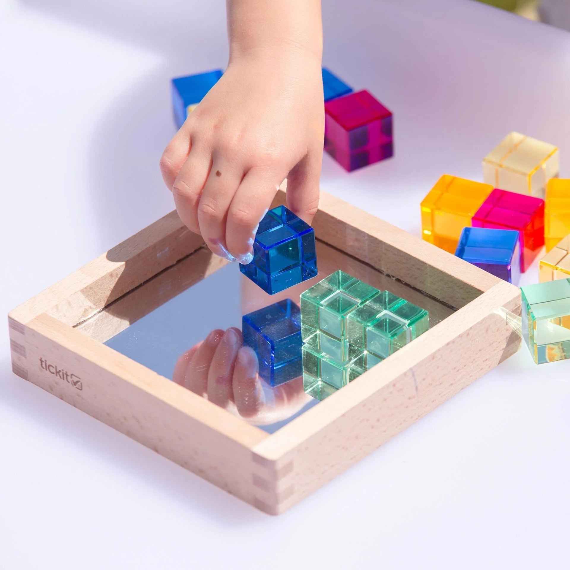 TickiT Gem Cube Mirror Tray