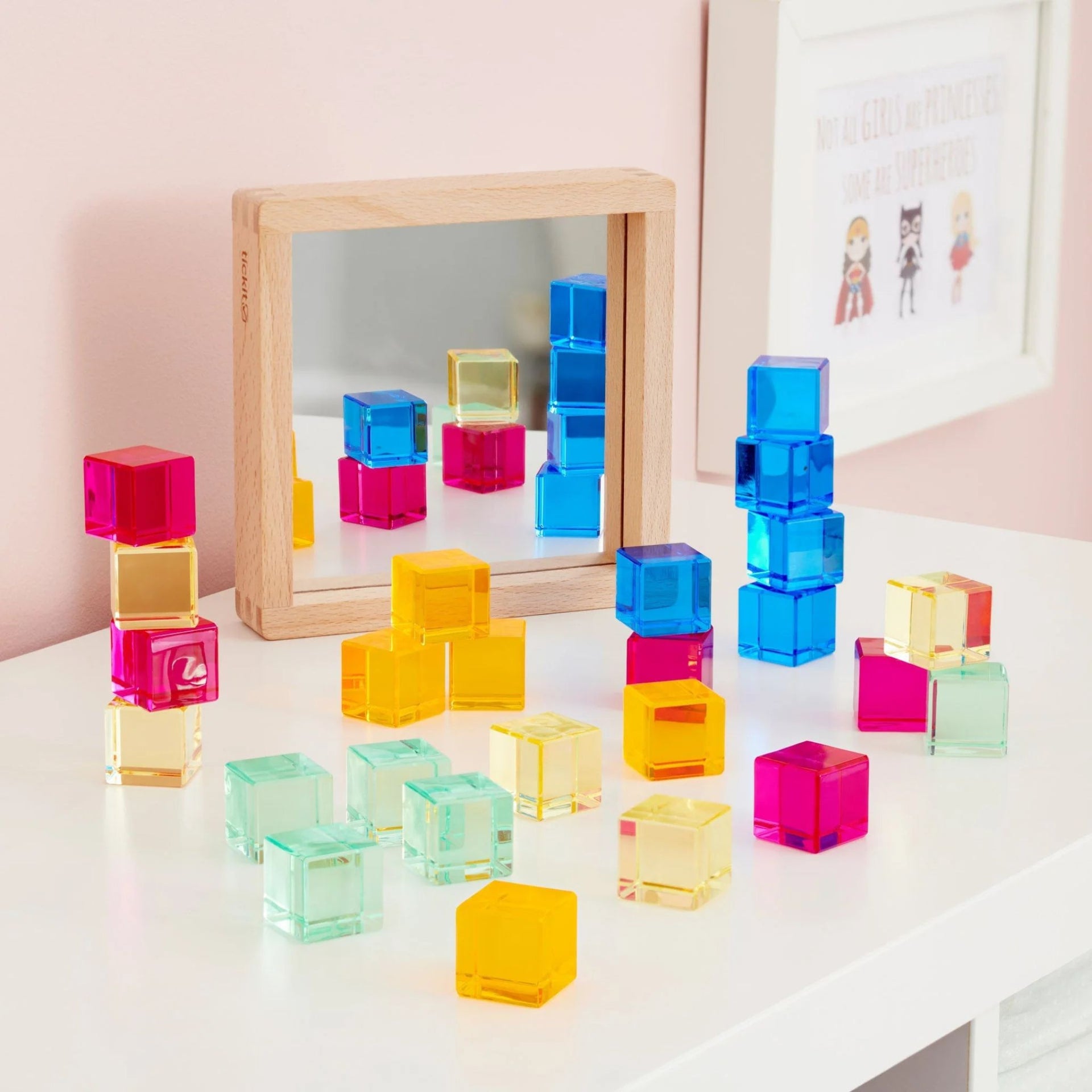 TickiT Gem Cube Mirror Tray