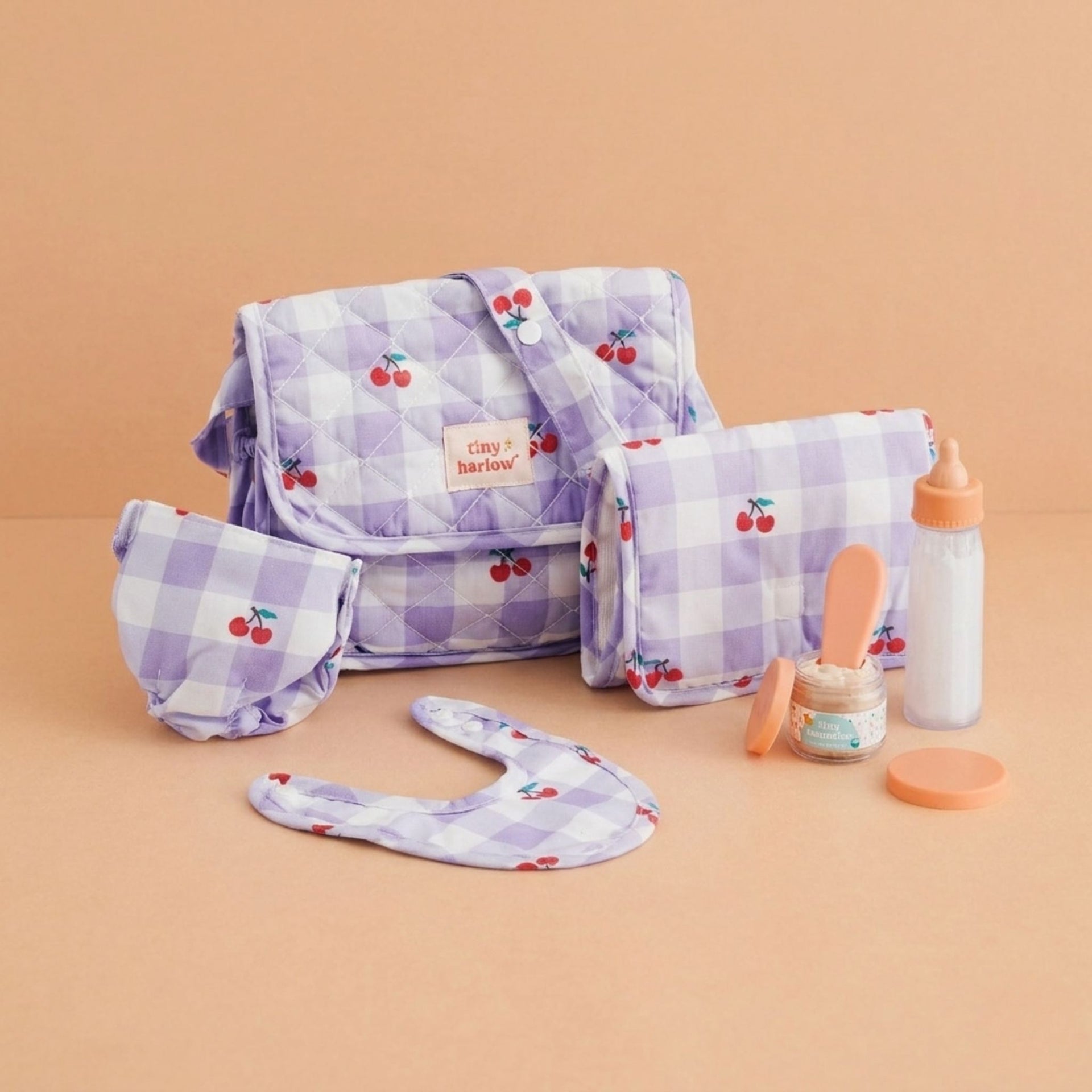 Tiny Harlow Tiny Nurturers Set - Lilac Cherry