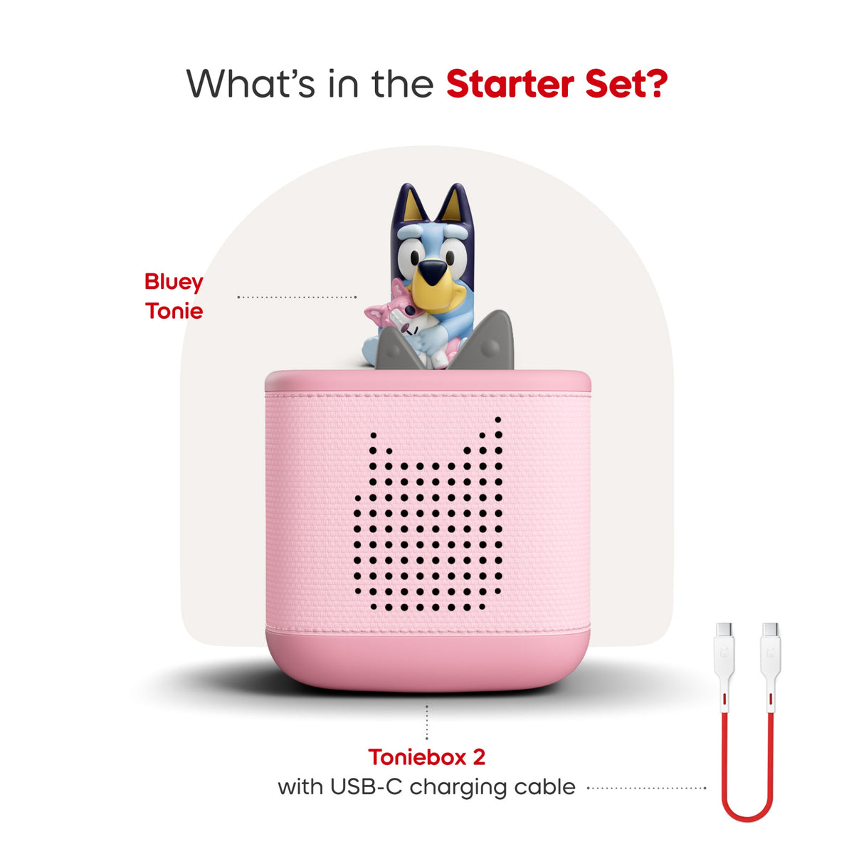 Toniebox 2 Cloud Pink Starter Set - Bluey