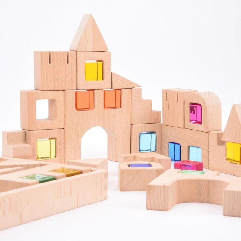 TickiT Wooden Building Gem Blocks