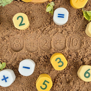 Yellow Door Number Stamping Stones