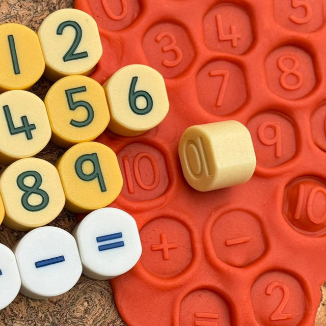 Yellow Door Number Stamping Stones