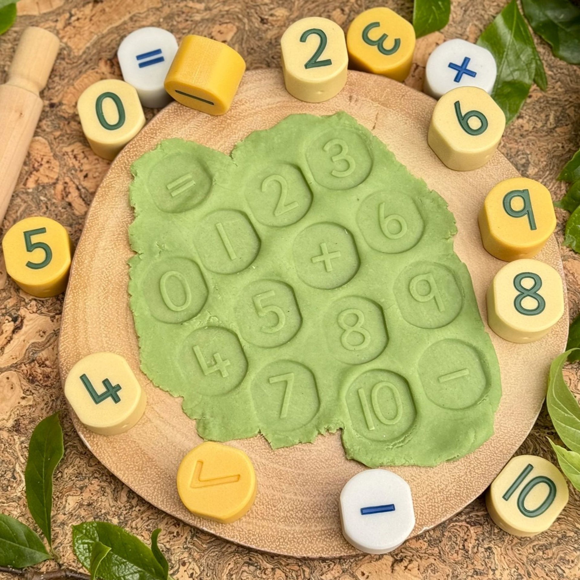 Yellow Door Number Stamping Stones