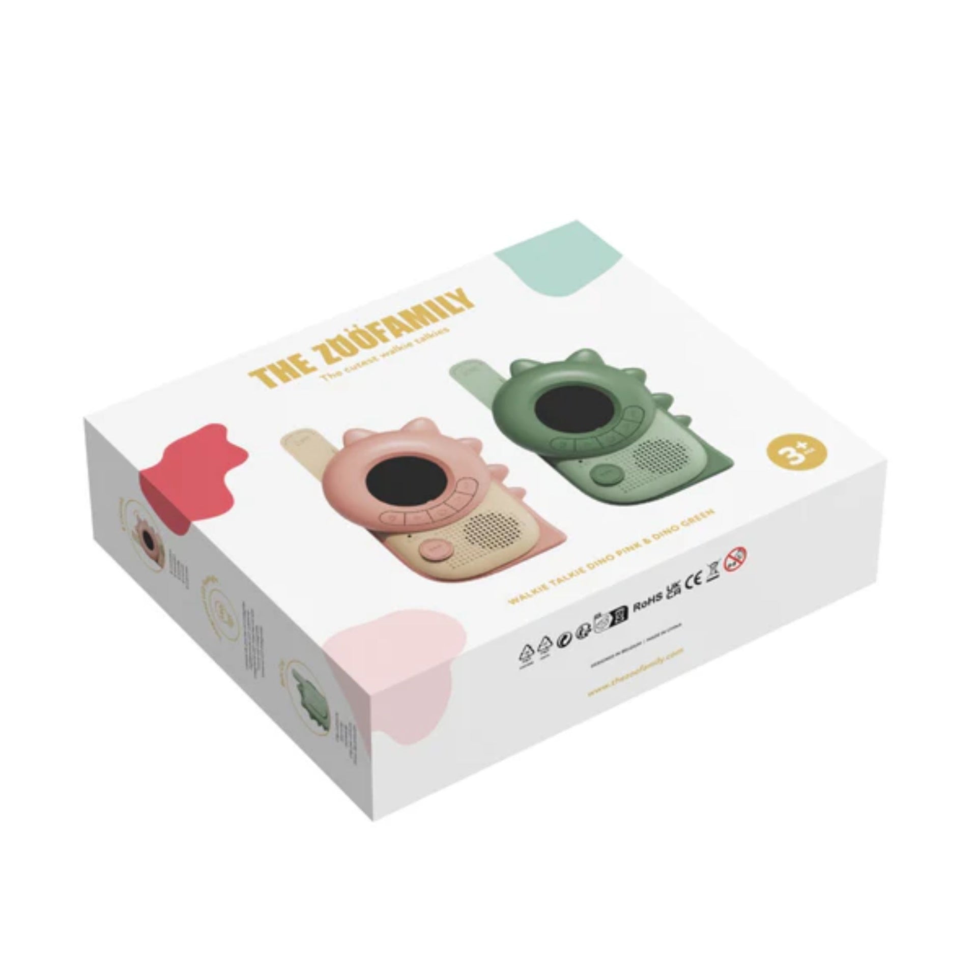 Zoofamily Walkie Talkie - Dino Pink / Green