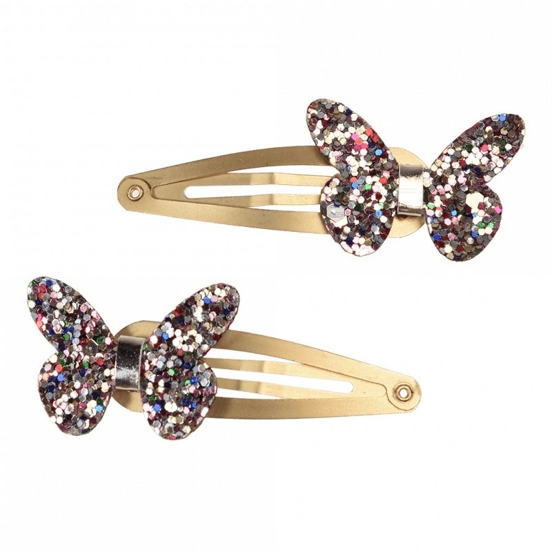 Rex London Fairies In The Garden Glitter Butterfly Hair Clips