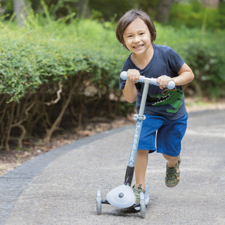 Globber Junior Foldable Lights Ecologic Scooter - Blueberry