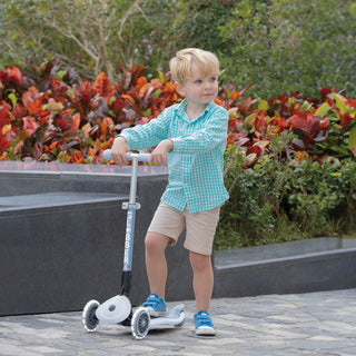 Globber Junior Foldable Lights Ecologic Scooter - Blueberry
