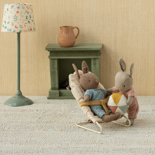 Maileg Baby Rabbit Micro Set- Brown/Blue