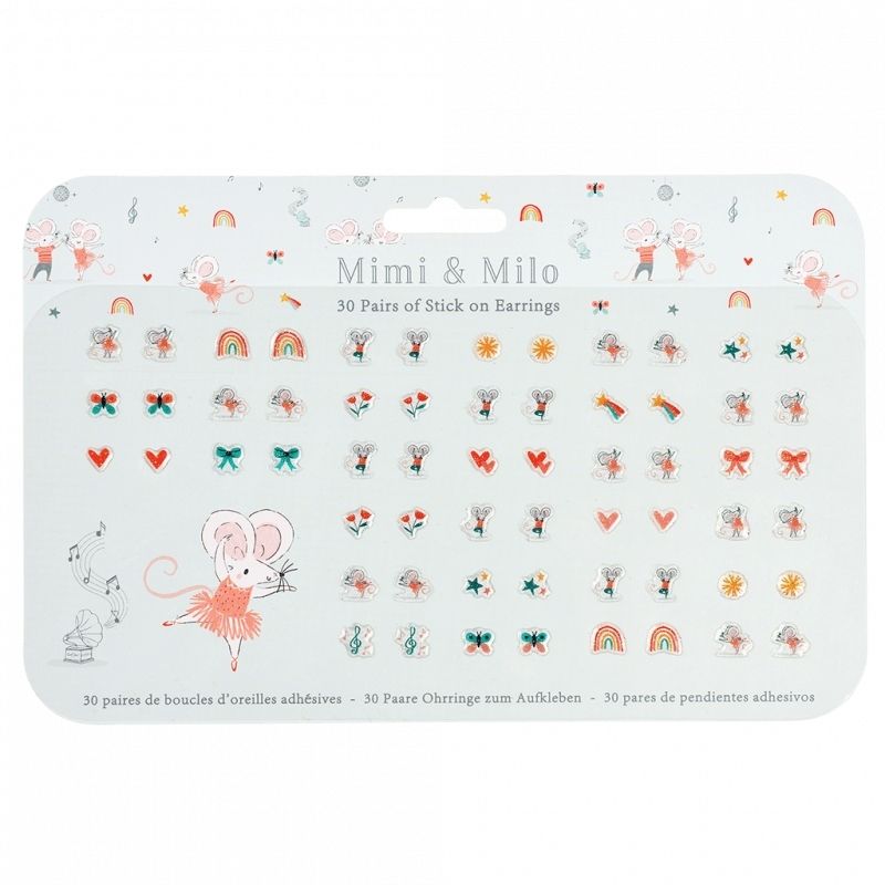 Rex London Mimi And Milo Stick On Earrings