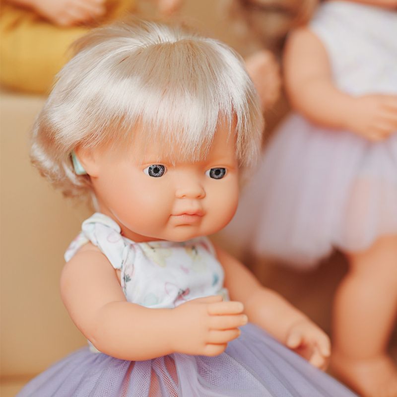 Miniland Girl Doll With Hearing Implant Olive - 38cm