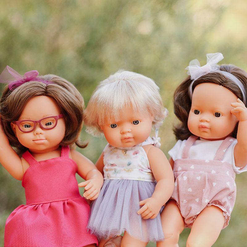 Miniland Girl Doll With Hearing Implant Olive - 38cm