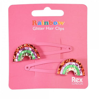 Rex London Rainbow Glitter Hair Clips