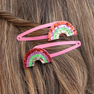 Rex London Rainbow Glitter Hair Clips