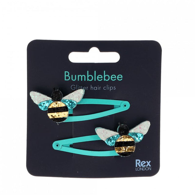 Rex London Bumblebee Glitter Hair Clips