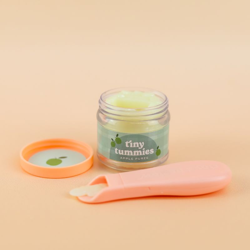 Tiny Harlow Tiny Tummies Apple Puree Jar & Spoon Set