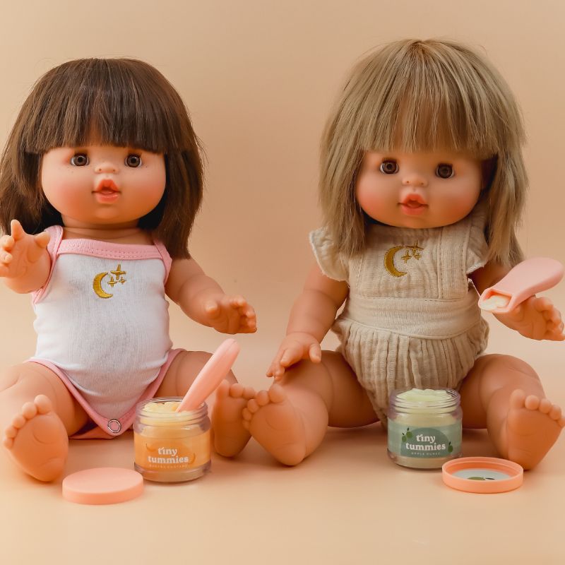 Tiny Harlow Tiny Tummies Banana Custard Food Jar & Spoon Set