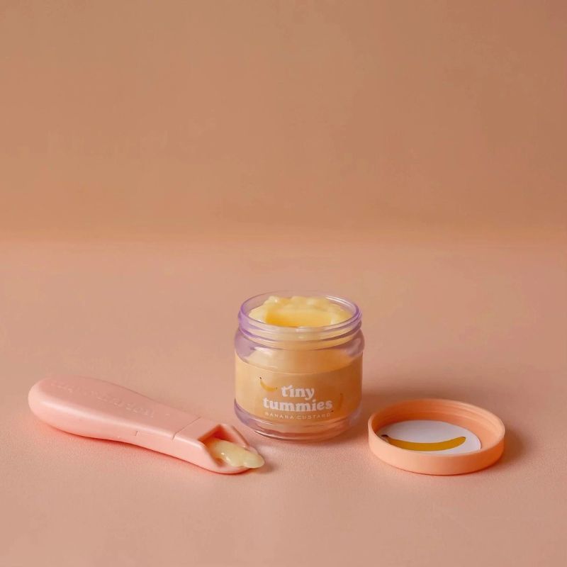Tiny Harlow Tiny Tummies Banana Custard Food Jar & Spoon Set