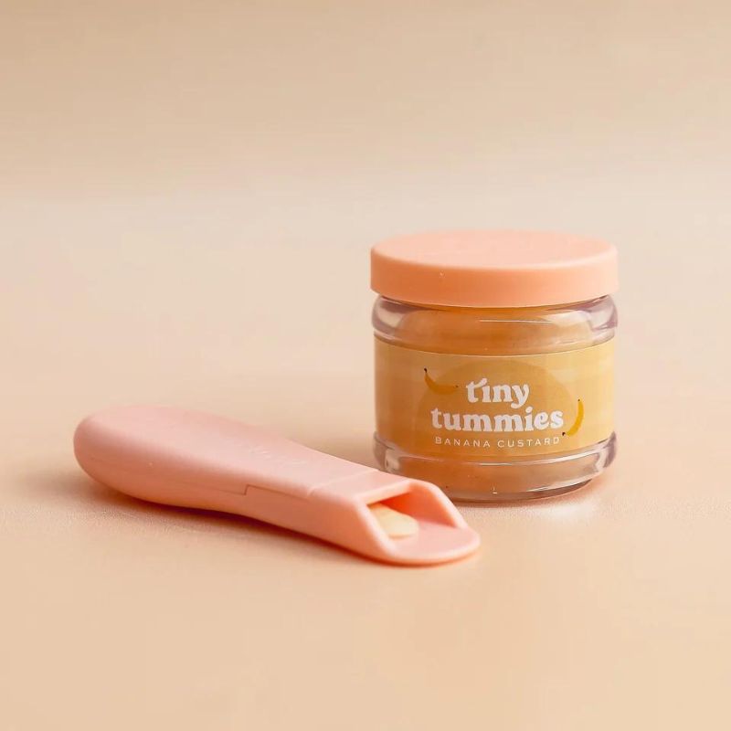 Tiny Harlow Tiny Tummies Banana Custard Food Jar & Spoon Set
