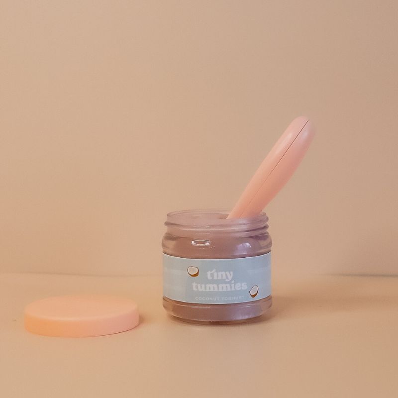 Tiny Harlow Tiny Tummies Coconut Yogurt Jar & Spoon Set